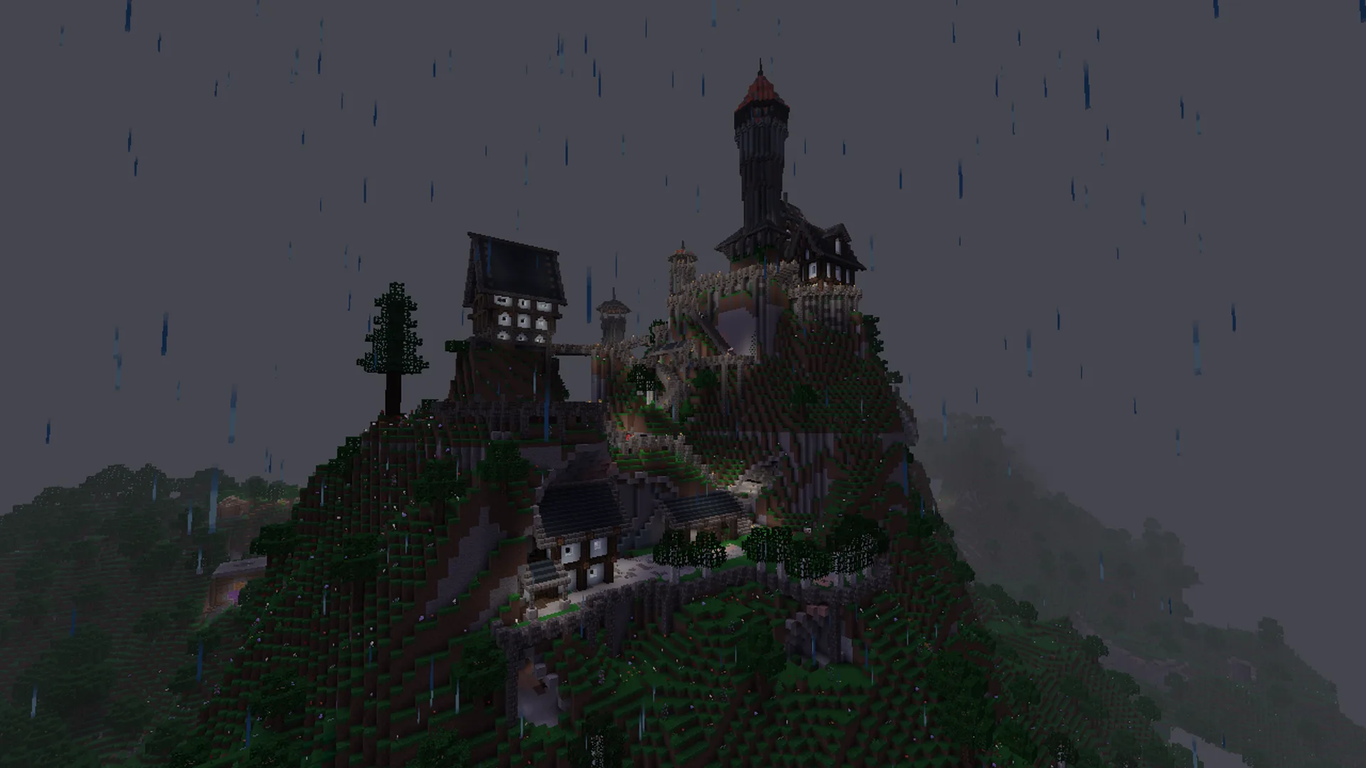 Luanti castle build and settlement