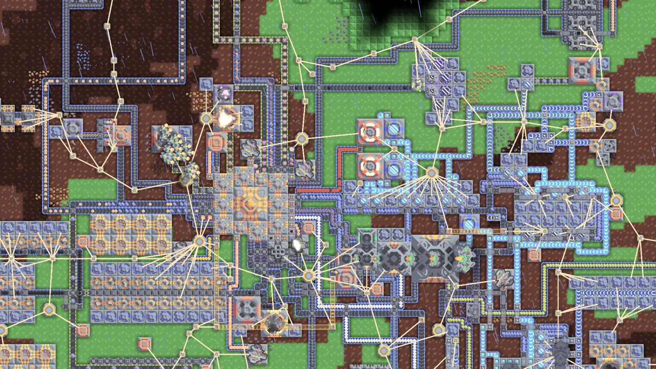 Mindustry base and resource lines
